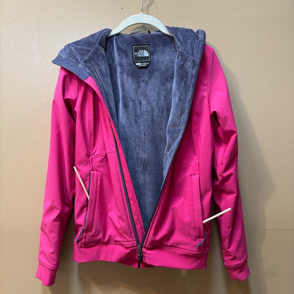 North Face Lined Hooded Zip PinkJacket Size S - Picture 5 of 9